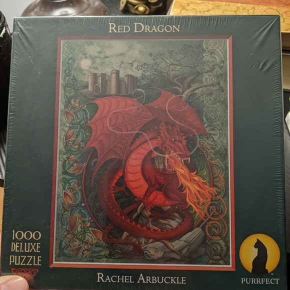 Rachel Arbuckle Red Dragon Celtic Collection Puzzle #7 NEW Puurfect 1000 piece - Picture 2 of 3